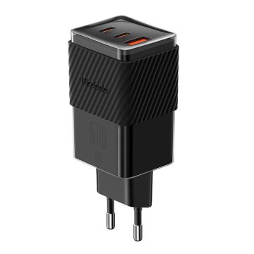 Mcdodo Brza punjač GaN 65W Mcdodo CH-1501 s 2x USB-C i USB-A (crni)