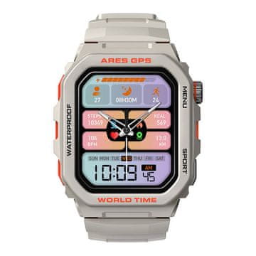 ZEBLAZE Pametni sat Zeblaze Ares GPS - Bijeli, s GPS-om, Alexa, praćenjem zdravlja i sportskim načinima
