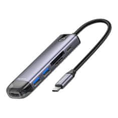 Mcdodo USB-C Hub Mcdodo HU-7420 6u1 - HDMI, USB3.0, SD, TF, RJ45, Kompaktni i Praktični