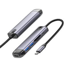 Mcdodo USB-C Hub Mcdodo HU-7420 6u1 - HDMI, USB3.0, SD, TF, RJ45, Kompaktni i Praktični