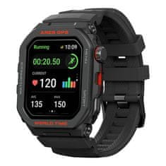 ZEBLAZE Pametni sat Zeblaze Ares GPS - Crni, sportski dizajn, vodootporan, više od 60 sportskih načina