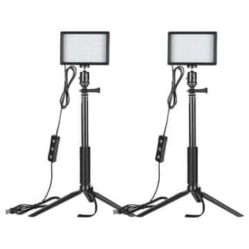 Neewer Neewer ZC-10S studijski LED set (2x svjetiljka + filteri + stativi)