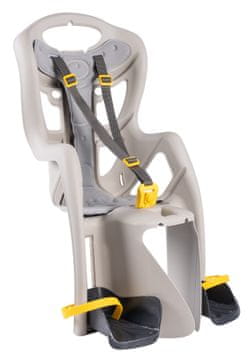 Bellelli BELLELLI PEPE Dječje sjedalo za bicikl, montaža na stražnji nosač, svjetlo siva