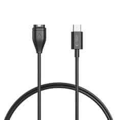 Tech-protect MC04 USB-C punjenje kabel za Garmin hodinky 1m, crno