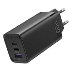 Vention Vention FEDB0-EU 65W/30W/30W GaN punjač s 2xUSB-C i 1xUSB-A, crni