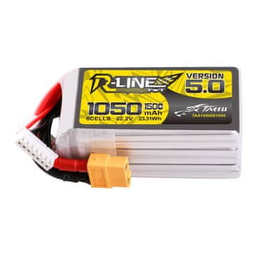 Tattu Tattu Baterija R-Line 5.0 1050Mah 22.2V 6S 150C Xt60 Za Leteće Dronove