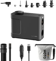 HOTO Prijenosni kompresor HOTO QWCQB002, 150 PSI, 3x 2500 mAh, 12V za brzo pumpanje
