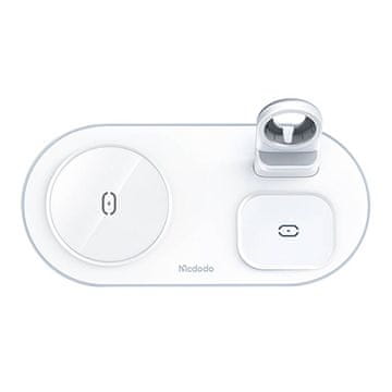 Mcdodo Bežični punjač Mcdodo CH-7062 3u1 15W za telefon, TWS i Apple Watch - bijeli