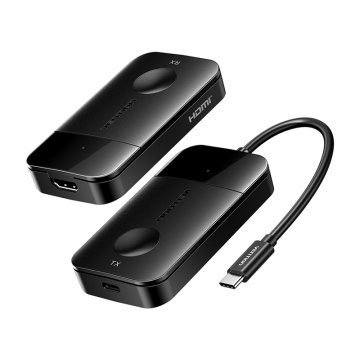 Vention Bežični USB-C HDMI transmiter/primopredajnik Vention 0.15m - 4K, crni