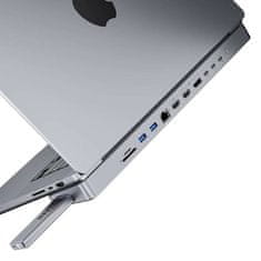 INVZI Hub USB-C za MacBook Pro 13" / 14" INVZI MagHub 12w2 s SSD utorom (siva)