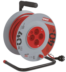 EMOS produžni kabel, 40 m, 4 utičnice, PVC, 230 V, 1,5 mm2 (P09240)