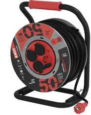 EMOS produžni kabel, 50 m, 4 utičnice, guma-neopren, 230 V, 1,5 mm2, vanjski, crni (P19223)