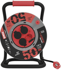 EMOS produžni kabel, 50 m, 4 utičnice, guma-neopren, 230 V, 1,5 mm2, vanjski, crni (P19223)
