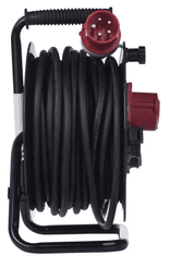 EMOS vanjski produžni kabel na kolut, 25 m, 3 utičnice, gumeni, 230V/400V, 1,5 mm2 (P192250)