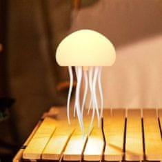 Netscroll LED meduza noćna lampa s lebdećim lovkama, RGB promjenom boja, zvučnom aktivacijom i USB punjenjem, sigurna za djecu i odrasle, Jelly