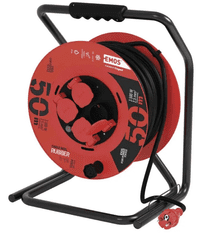 EMOS produžni kabel, 50 m, 4 utičnice, gumeni, 230 V, 2,5 mm2, vanjski, crni (P19221)