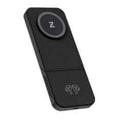 INVZI Bežična punjač INVZI MGF7B 3 u 1, 15W, crna - Ultraspora punjenja za iPhone, Apple Watch i AirPods