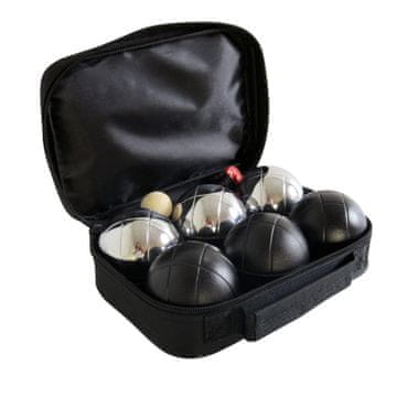 Master Set za petanku 6 kromirane i najlonske navlake s crnim kuglicama
