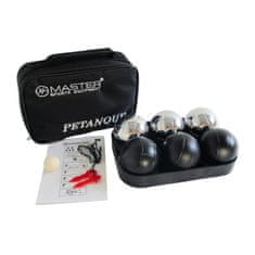Master Set za petanku 6 kromirane i najlonske navlake s crnim kuglicama