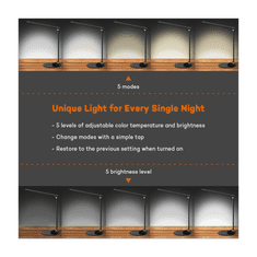 TaoTronics Minimalistička LED stolna lampa crna TT-DL19