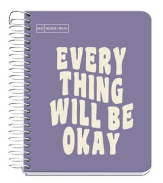 Miquelrius Sveska A6, s linijama, 100 listova, 90g MESSAGES ljubičasta