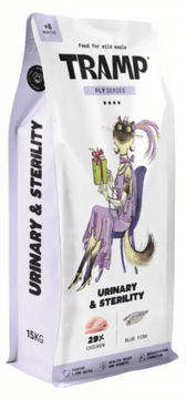 Tramp Urinary&amp;Sterility suha hrana za sterilizirane mačke, za podršku zdravlju mokraćnog sustava, 3 kg