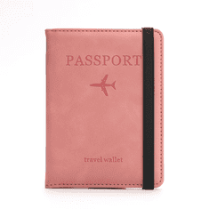 BestDeals Futrola za putovnicu u rozoj boji od PU kože s RFID zaštitom