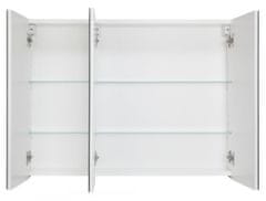 Astor Astor Ida viseća kupaonska polica ormarić bijela, bijeli sjaj, s ogledalom, 80 cm