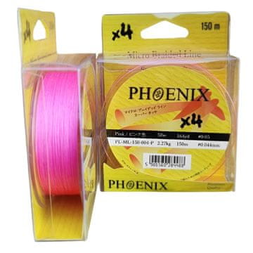 PHOENIX pletenica x4 okrugla RUŽIČASTA 0,08 mm - 150 m