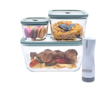 Status Viva set vakuumskih posuda, 4-dijelni, mint (0,5 L, 1,4 L, 2,6 L, BVP50)