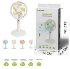 MULIN SRLS 2u1 punjivi ventilator 13 cm bijeli