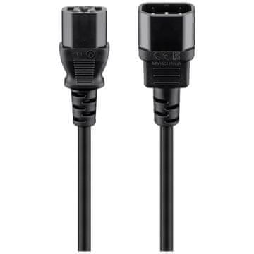 Goobay C13/C14 250V(AC) 3m crni produžni kabel za napajanje