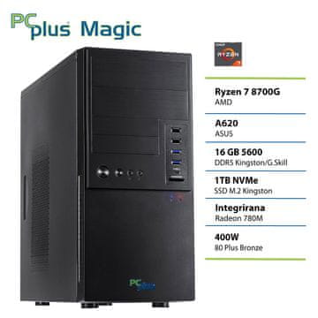 PCplus Magic Ryzen 7 8700G 16GB 1TB stolno računalo