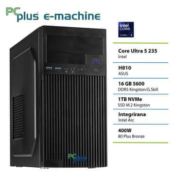 PCplus e-machine Core Ultra 5 235 16 GB 1 TB stolno računalo