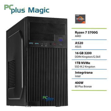 PCplus Magic Ryzen 7 5700G 16GB 1TB stolno računalo