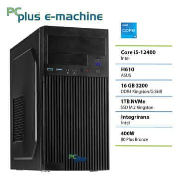 PCplus e-machine i5-12400 16GB 1TB stolno računalo