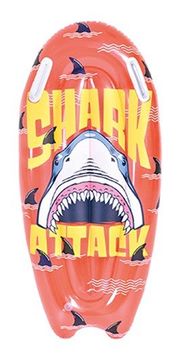 SUN CLUB surf daska, motiv morskog psa, crvena