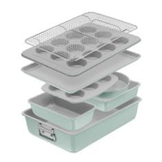 Tefal Set posuda za pečenje od 8 dijelova, keramički, mint (J175S804)