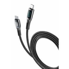 CellularLine USB-C na USB-C kabel, 5A, digitalni zaslon, 2 m (USBDATADISC2CTAB2K)