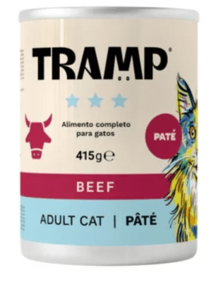  Tramp pašteta za odrasle mačke z govedino, 8 x 415 g