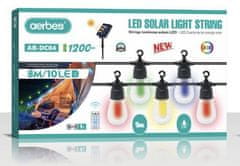 Aerbes Ambijentalna LED solarna traka 8 m s daljinskim upravljačem više RGB načina rada
