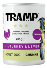 Tramp Komadići puretine i jetre za odrasle pse, 8 x 415 g