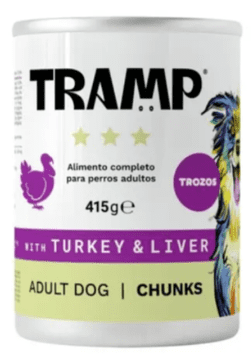 Tramp Komadići puretine i jetre za odrasle pse, 8 x 415 g