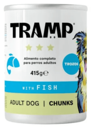  Tramp koščki ribe za odrasle pse, 8 x 415 g