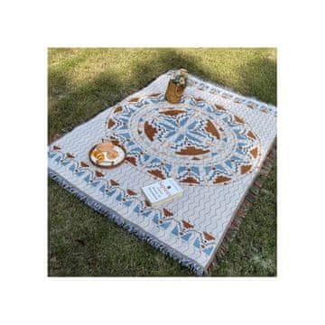 BOHO PLETENA DVOSTRANA DEKA S RESAMA 130X180 CM DEKA S ETNO DIZAJNOM