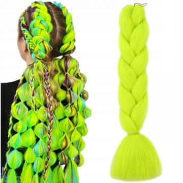 SINTETIČKE EKSTENZIJE ZA KOSU DEBELE 120 CM, LIME ZA PLETENICE