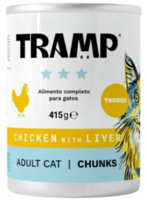  Tramp kosi piščanca in jeter za odrasle mačke, 8 x 415 g
