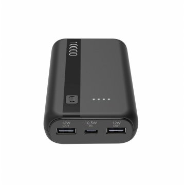 CellularLine Prijenosna baterija početnog tipa, 10000mAh, crna (PBENTRY10000K)