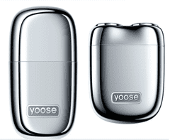 YOOSE Mini 2.0 komplet - brijač i trimer za nosne dlačice, srebrni