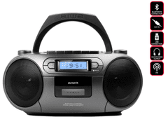 AIWA prijenosni radio CD/MP3/USB/BT/Kasetofon - Boombox s FM PLL BBTC-550MG